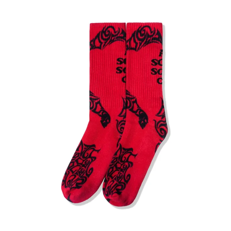 I Get Into It Red Socks sold by Anti Social Social Club