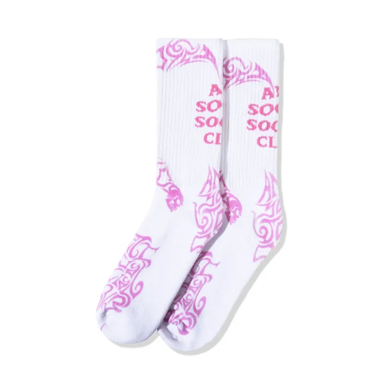 I Get Into It White Socks sold by Anti Social Social Club