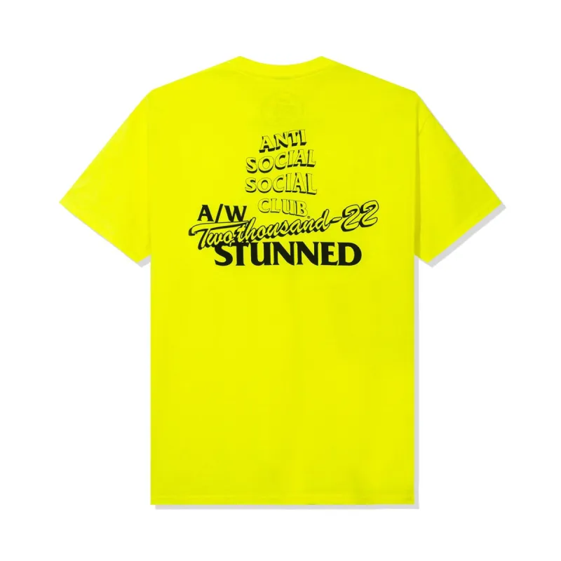 Stunned Safety Green Tee sold by Anti Social Social Club