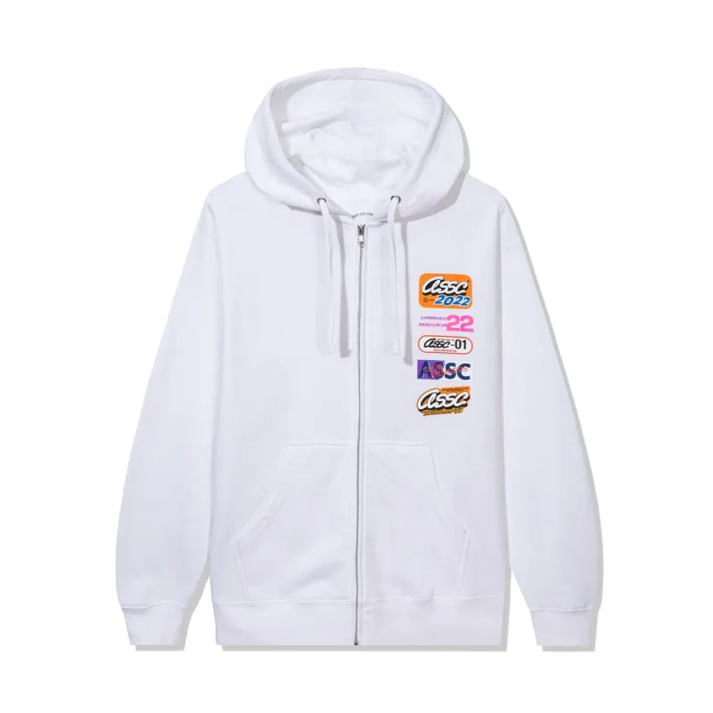 Hot Nights White Zip Hoodie made by Anti Social Social Club
