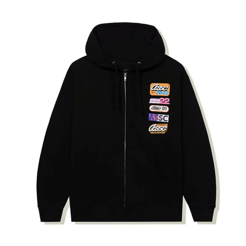 Hot Nights Black Zip Hoodie made by Anti Social Social Club