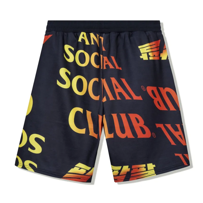 Whisped Black Terry Fleece Shorts made by Anti Social Social Club