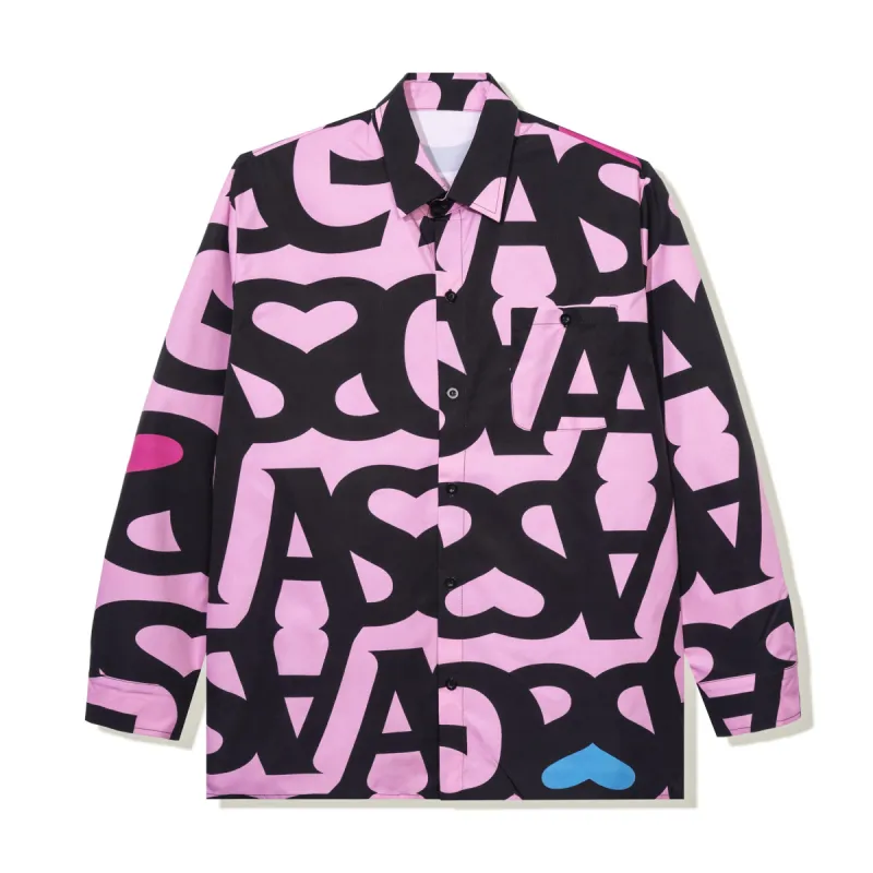 Negative Space L/S Cotton Pink Button up made by Anti Social Social Club