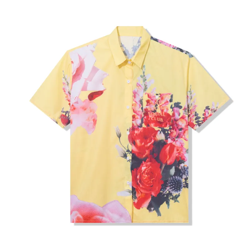 Summers Over Yellow Button up sold by Anti Social Social Club