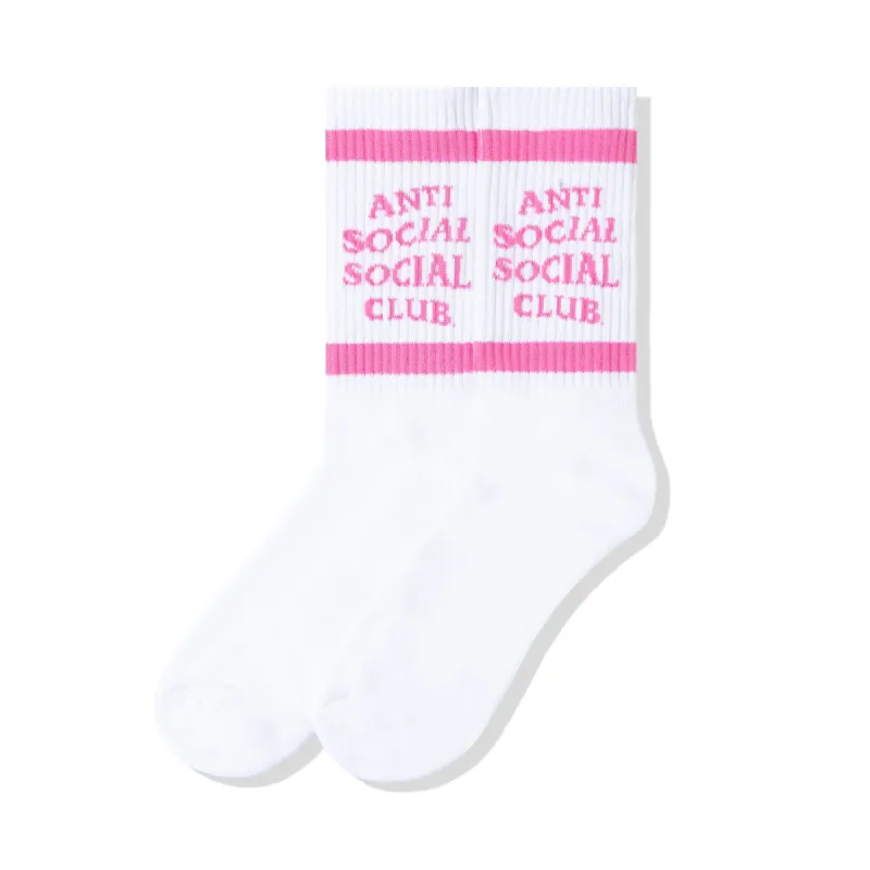 Down The Tube Pink/White Socks sold by Anti Social Social Club