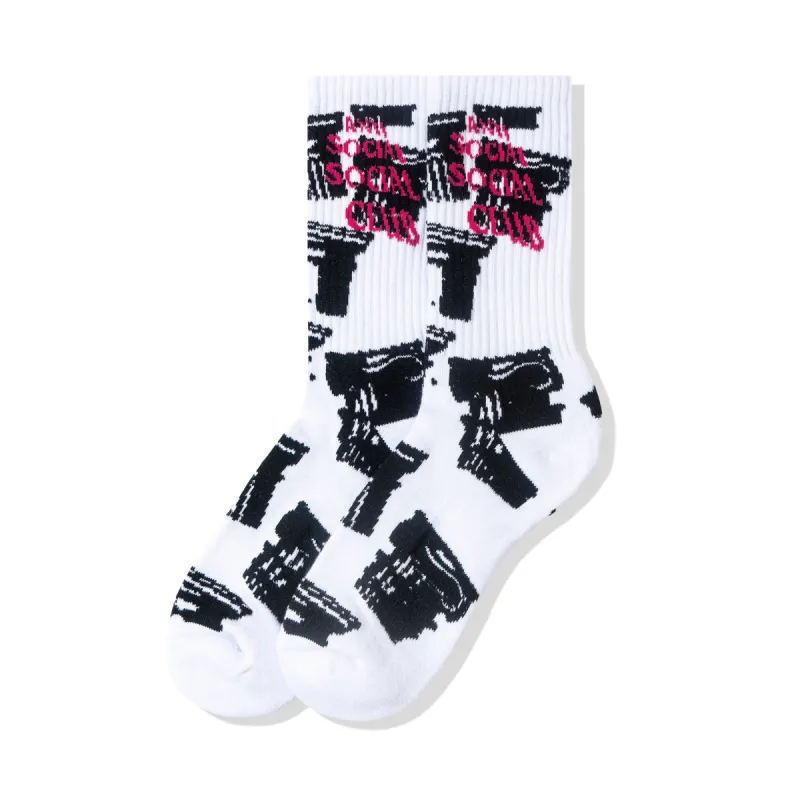 Collapse White Socks sold by Anti Social Social Club