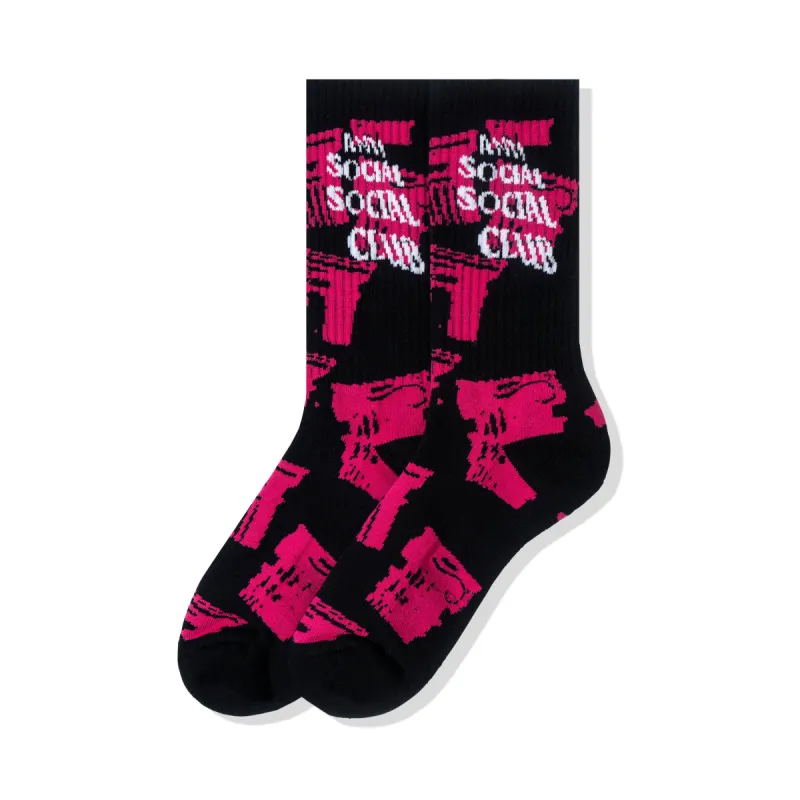 Collapse Black Socks sold by Anti Social Social Club