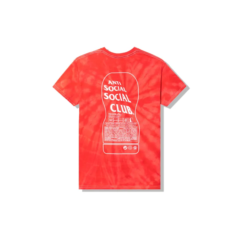 Exhausted Red Tie Dye Tee sold by Anti Social Social Club