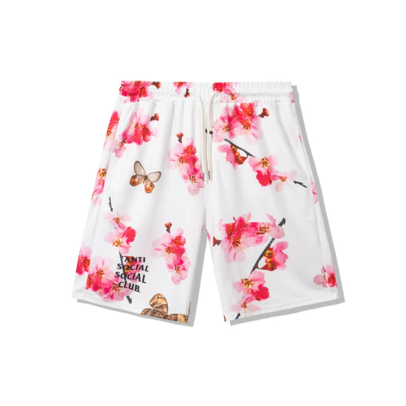 Be My Butterfly White Mesh Shorts sold by Anti Social Social Club