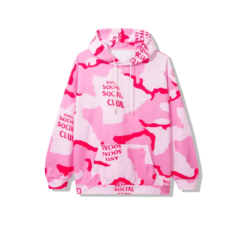 Cotton Candy Pink Camo Hoodie made by Anti Social Social Club