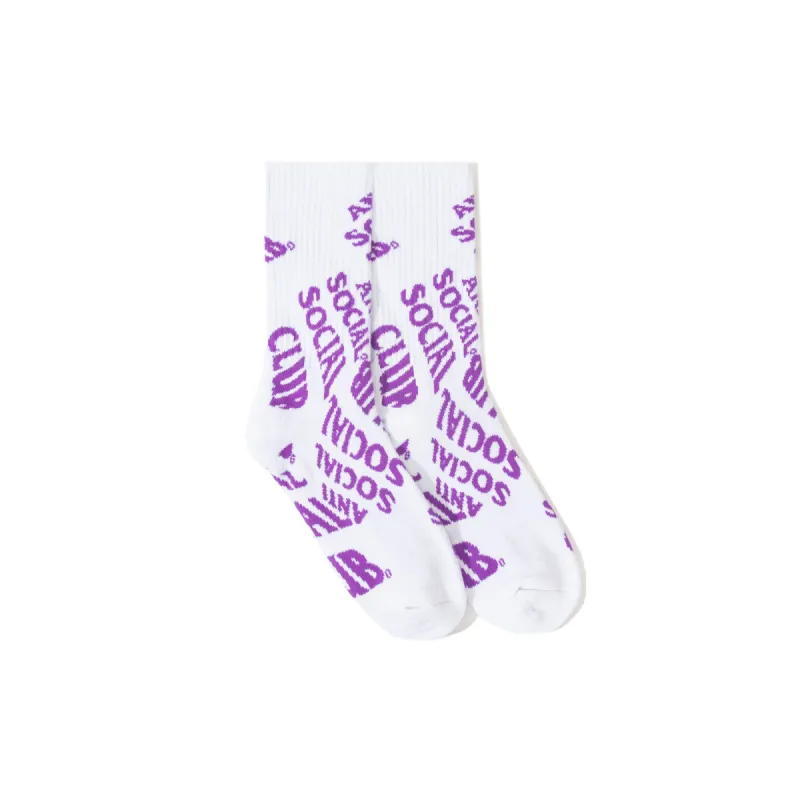 No Drama White Socks sold by Anti Social Social Club