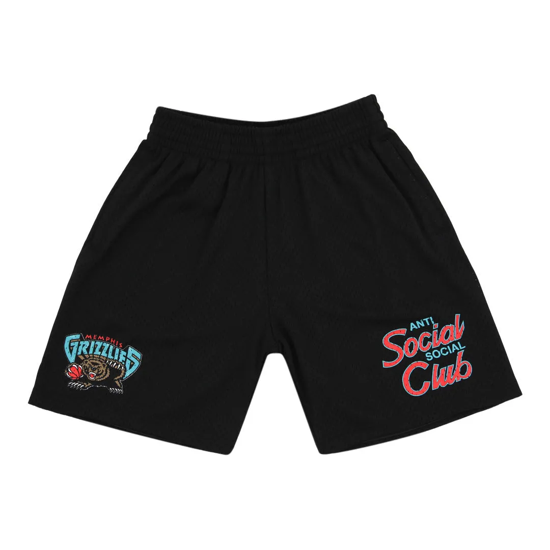 ASSC x Mitchell & Ness Memphis Grizzlies NBA Coach Script Short sold by Anti Social Social Club