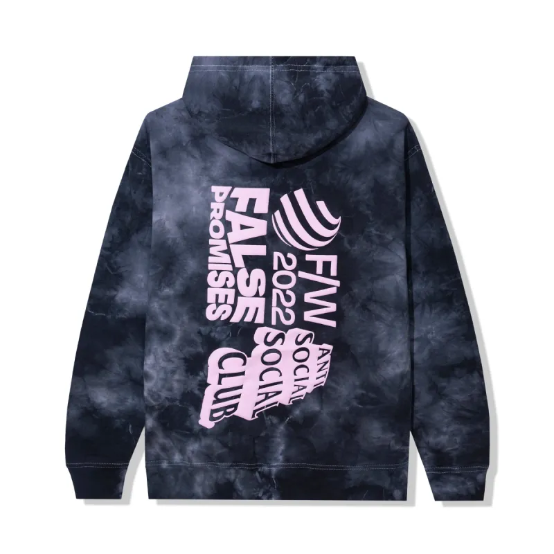 False Promises Black Tie Dye Hoody sold by Anti Social Social Club