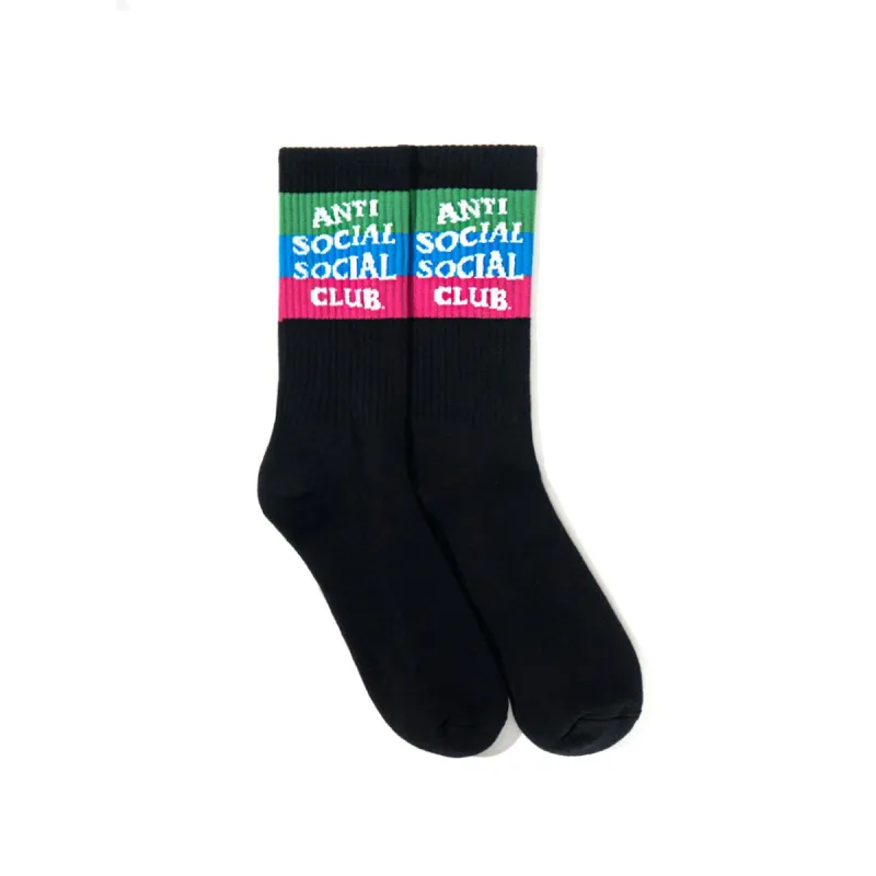 Life is Great Black Socks sold by Anti Social Social Club