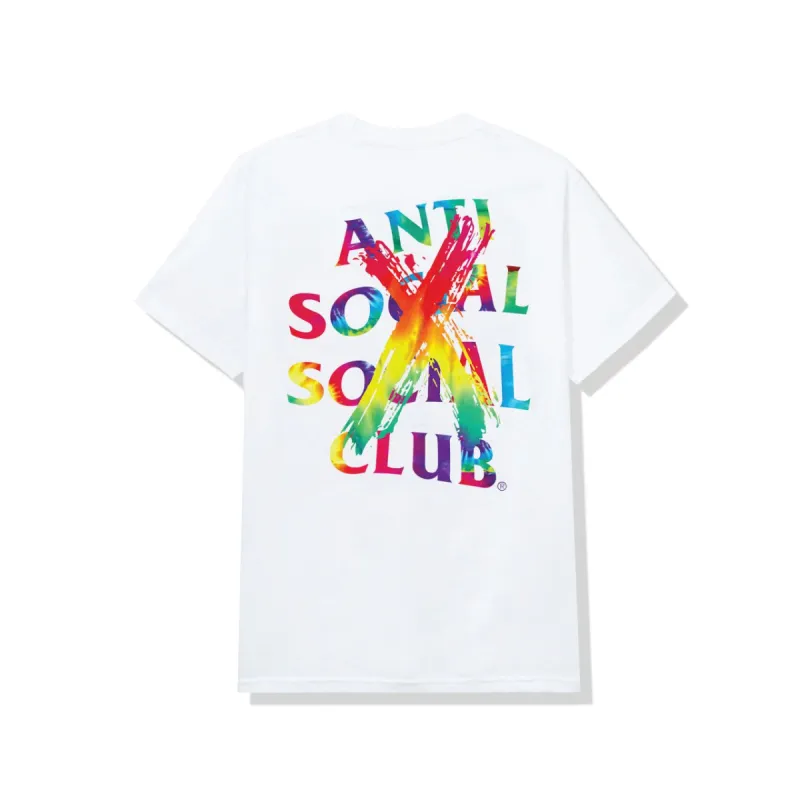 Cancelled Rainbow White Tee sold by Anti Social Social Club