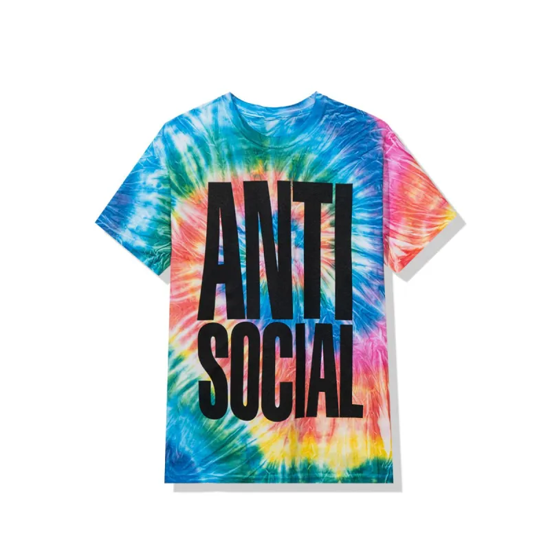 Heatwave Rainbow Tie Dye Tee sold by Anti Social Social Club