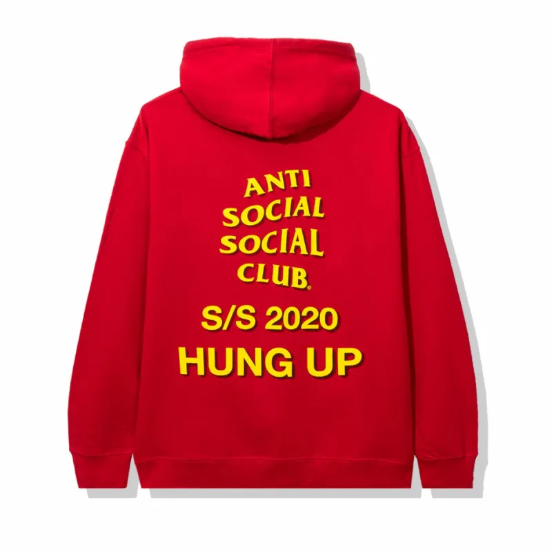Dialtone Red Hoodie sold by Anti Social Social Club