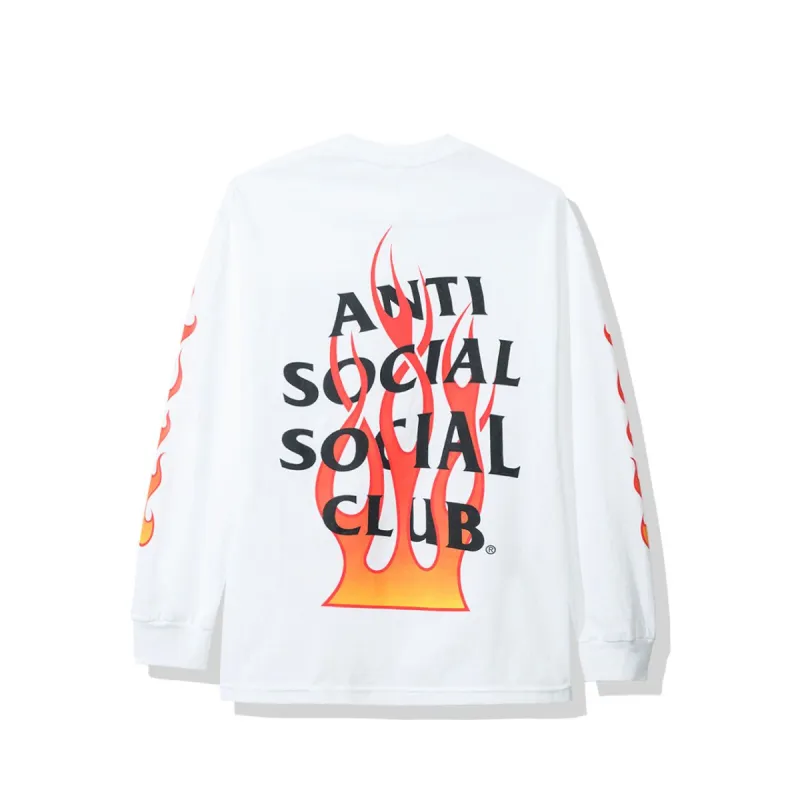 Firebird White Long Sleeve Tee made by Anti Social Social Club