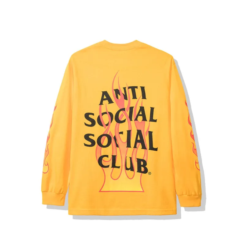 Firebird Yellow Long Sleeve Tee made by Anti Social Social Club