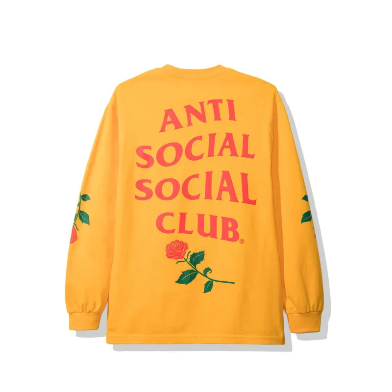 Violets Are Blue Yellow Long Sleeve Tee made by Anti Social Social Club