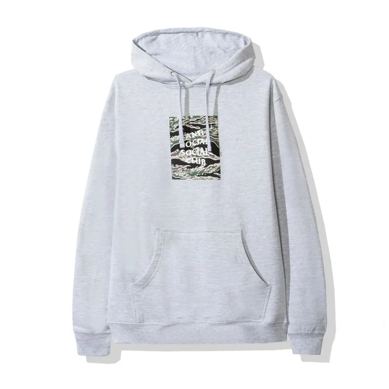 Tiger Camo Grey Box Hoodie made by Anti Social Social Club