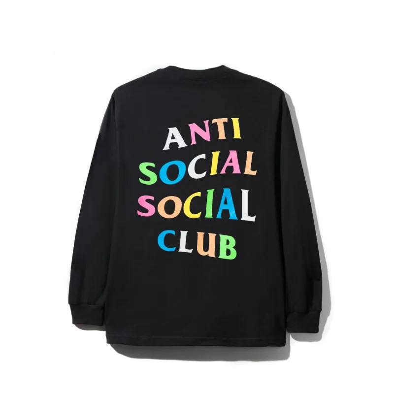 Rainbow Black Long Sleeve Tee sold by Anti Social Social Club