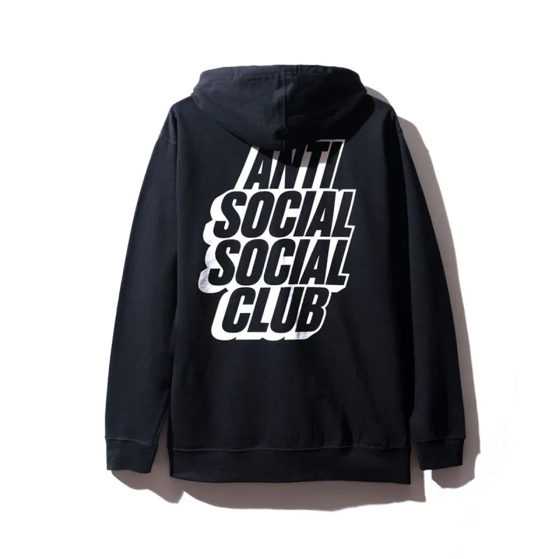 Blocked Logo Black Hoodie sold by Anti Social Social Club