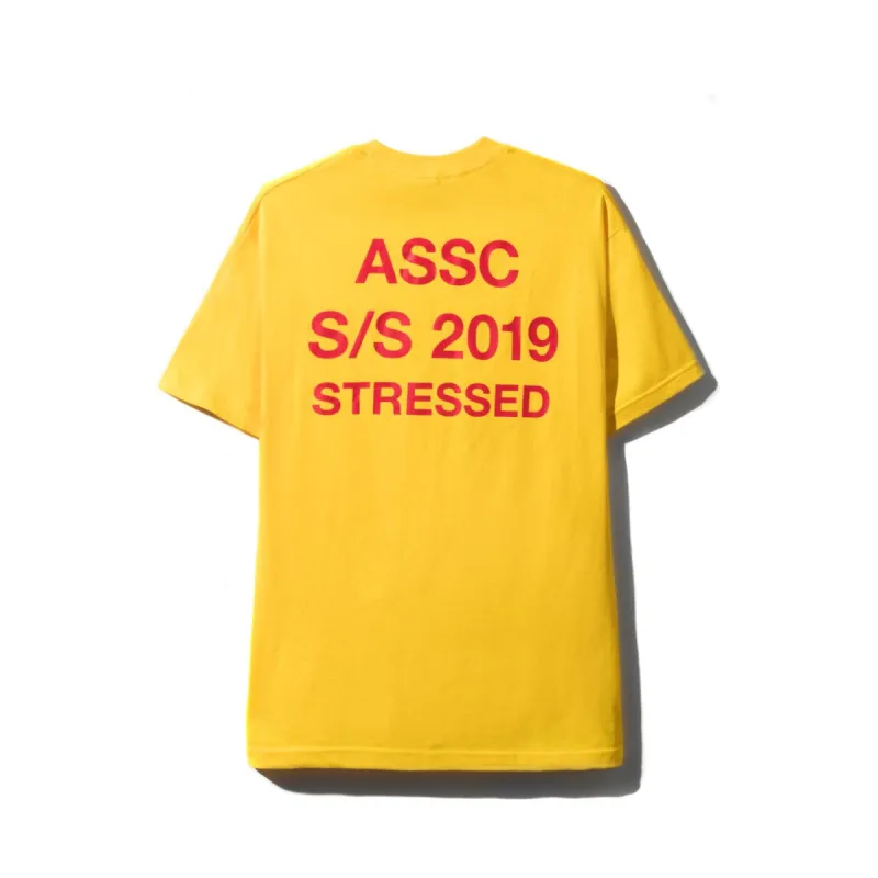 Stressed Yellow Tee sold by Anti Social Social Club
