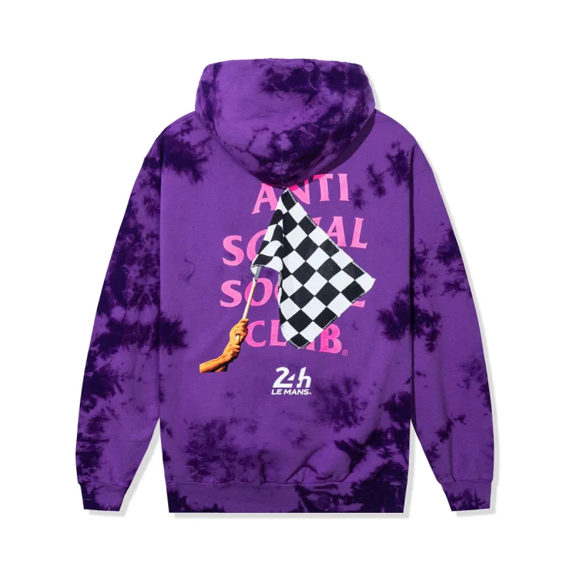 Chequered Flag Tie-Dye Hoodie - Purple made by Anti Social Social Club