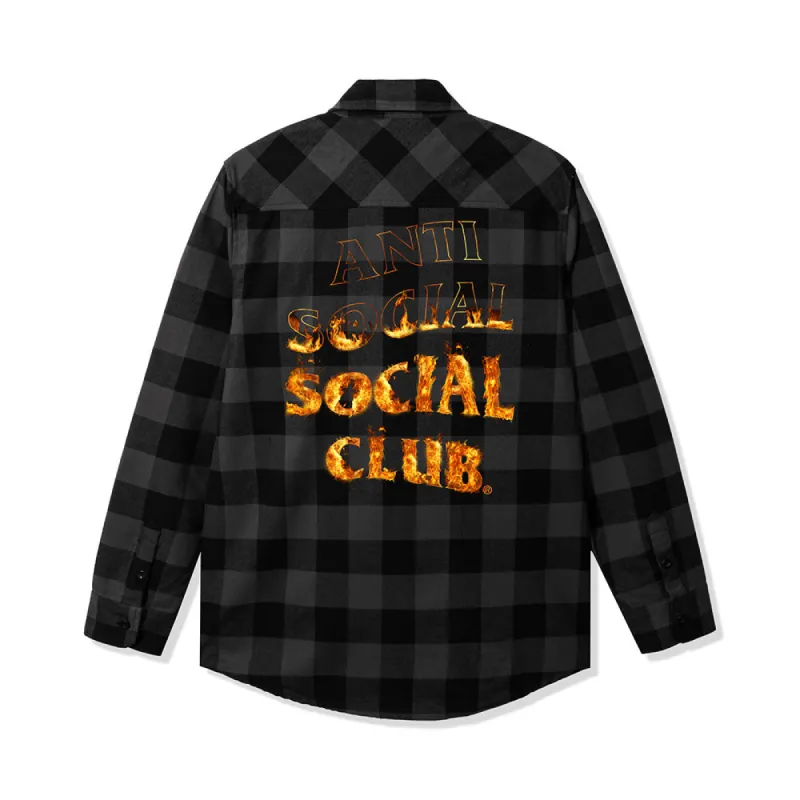 A Fire Inside Flannel - Black sold by Anti Social Social Club
