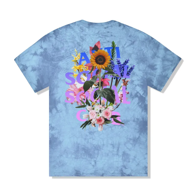 Bouquet For The Old Days Blue Tie Dye Tee made by Anti Social Social Club