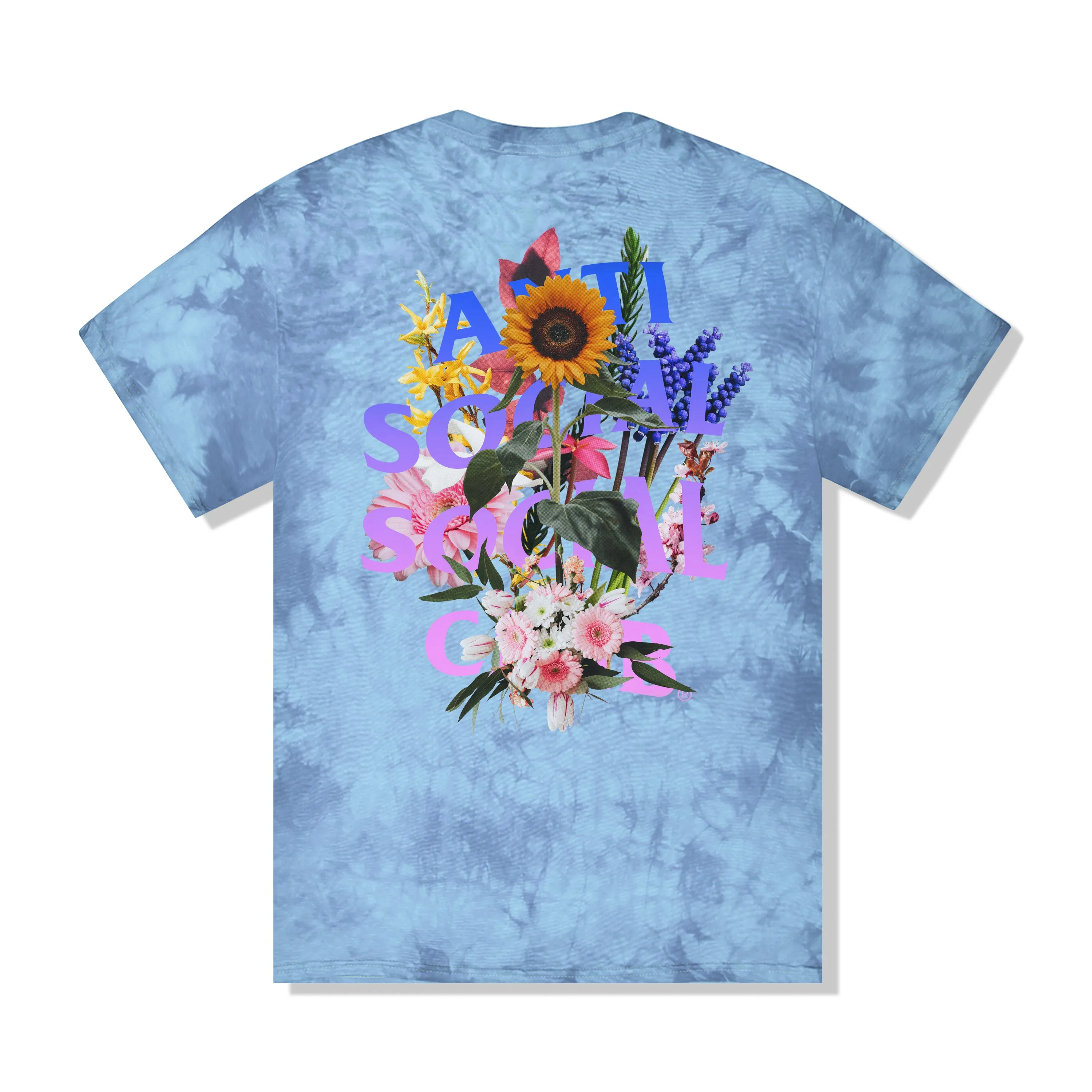 Bouquet For The Old Days Blue Tie Dye Tee sold by Anti Social Social Club