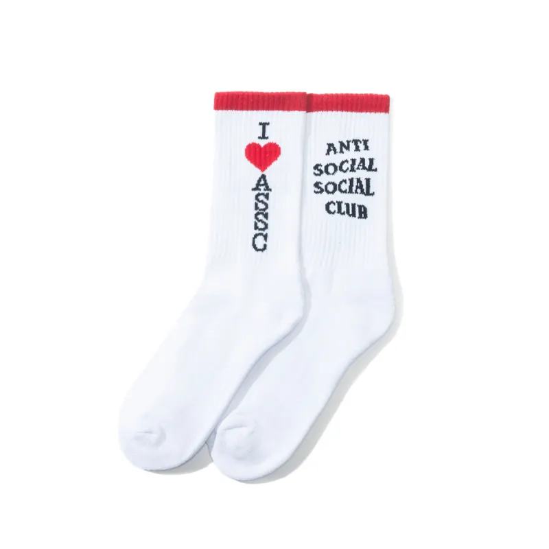 Tourism White Socks made by Anti Social Social Club