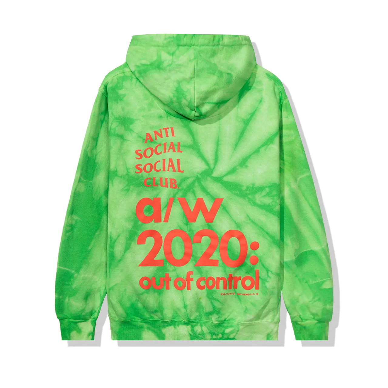 2020 Tie Dye Green Hoodie sold by Anti Social Social Club