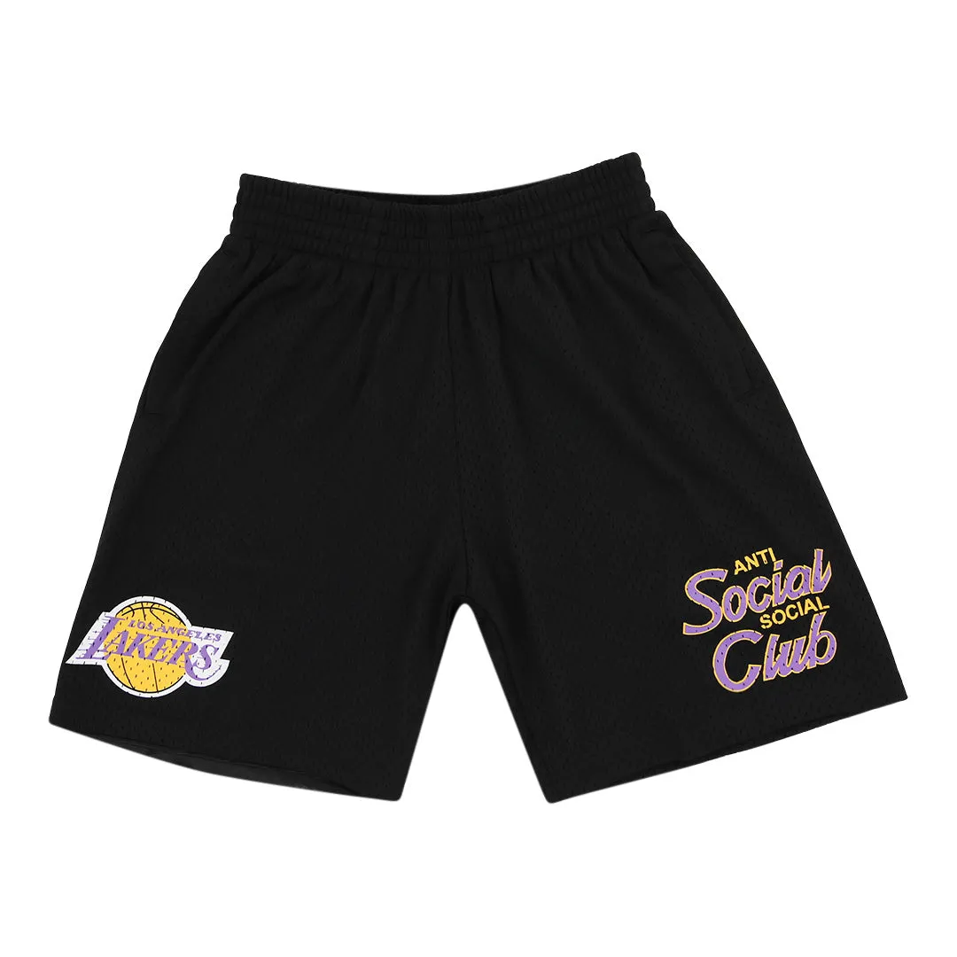 ASSC x Mitchell & Ness Los Angeles Lakers NBA Coach Script Short sold by Anti Social Social Club