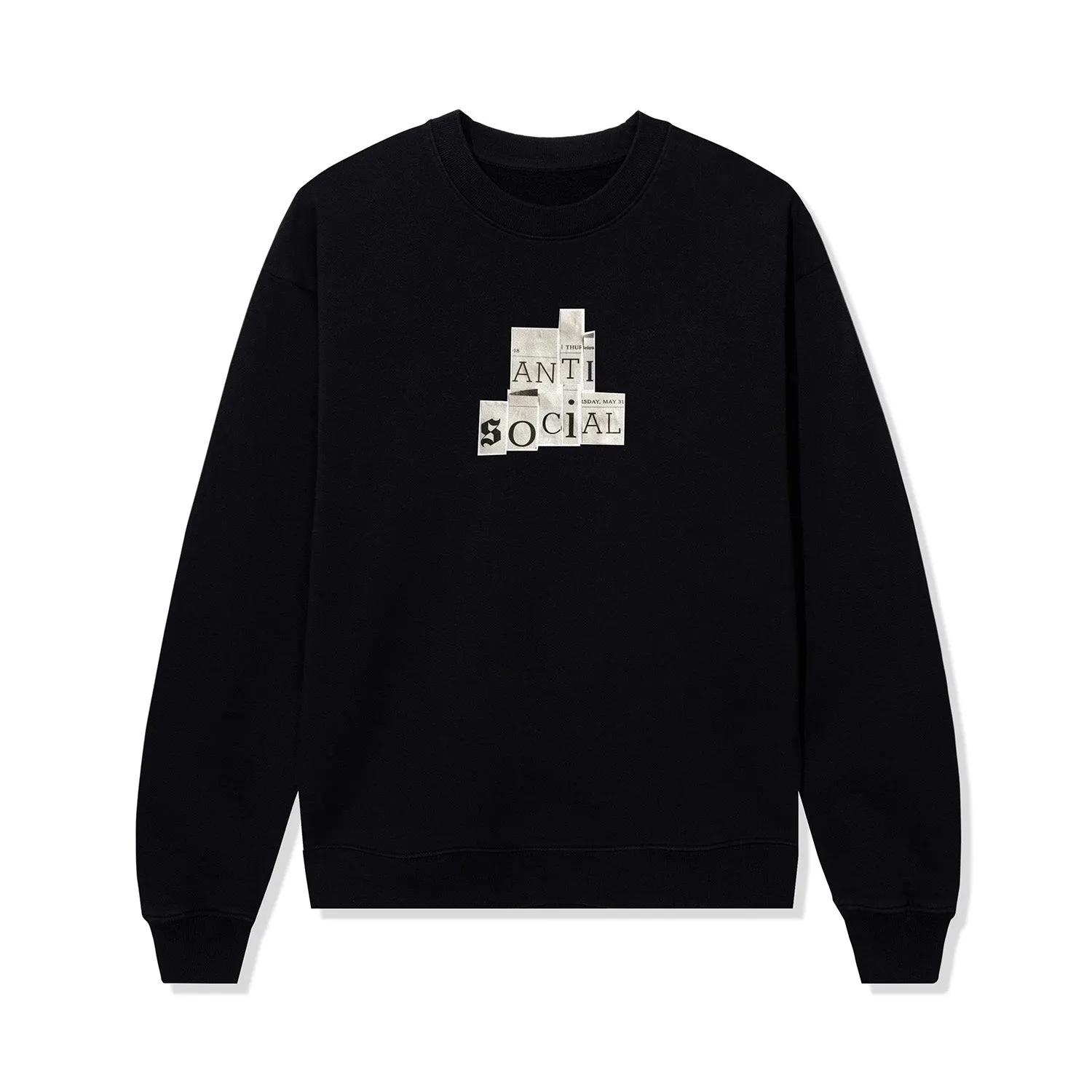 ASSC x Fragment x Weekend Newspaper Crewneck - Black sold by Anti Social Social Club