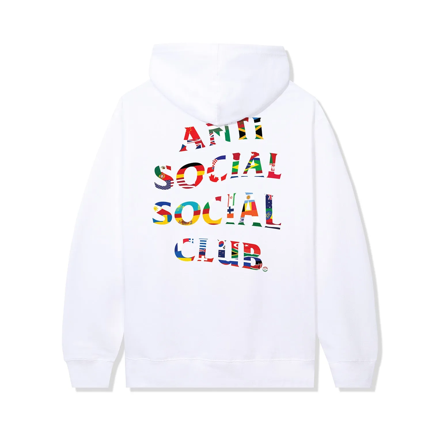 Flag Collage Hoodie - White sold by Anti Social Social Club