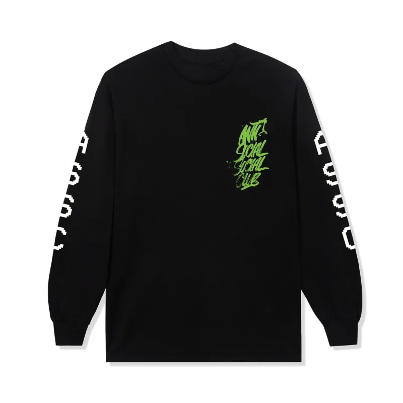 Dystopian Crime Wave Long Sleeve Tee - Black made by Anti Social Social Club