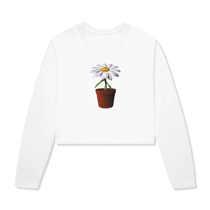 Bellis Womens Crop LS Top - White sold by Anti Social Social Club