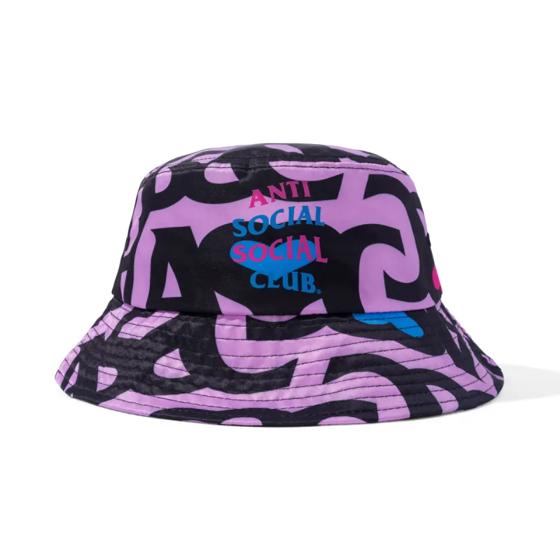 Negative Space Pink Bucket Cap made by Anti Social Social Club