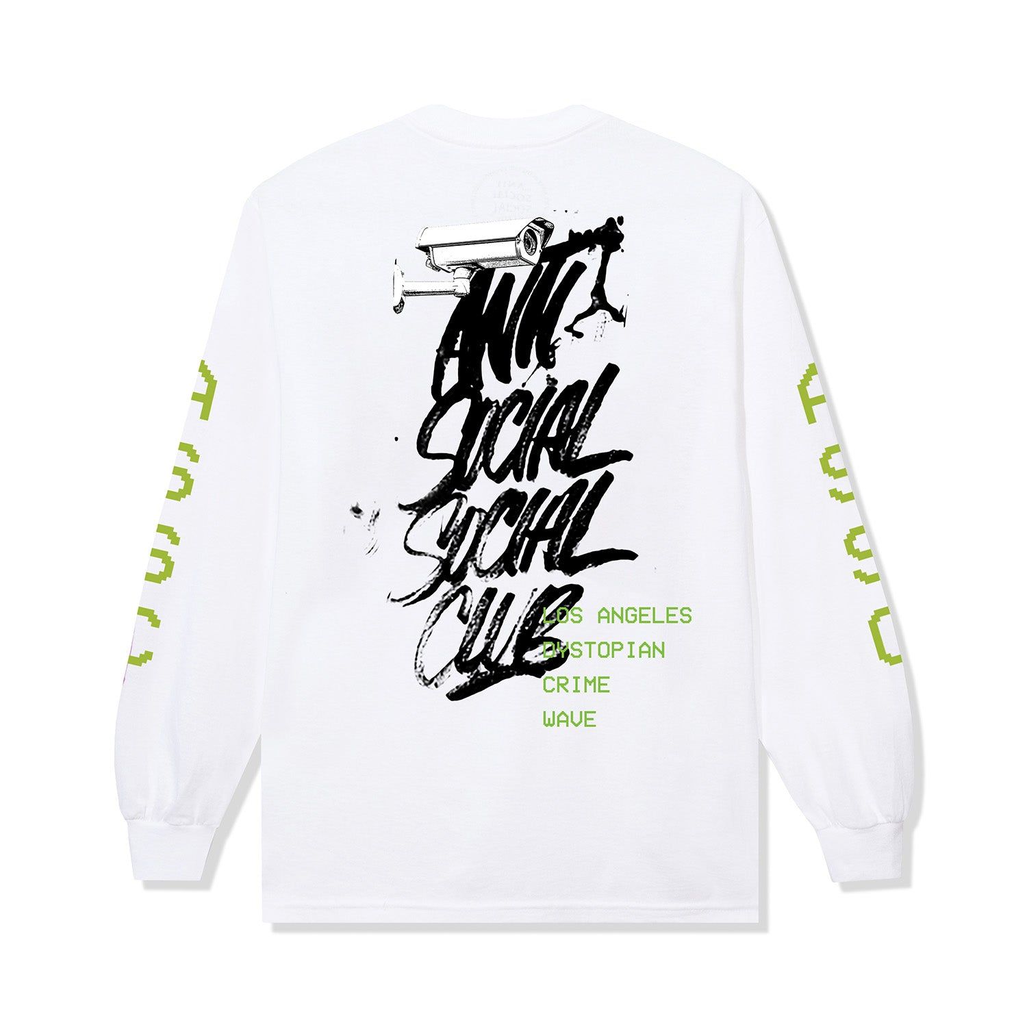 Dystopian Crime Wave Long Sleeve Tee - White sold by Anti Social Social Club