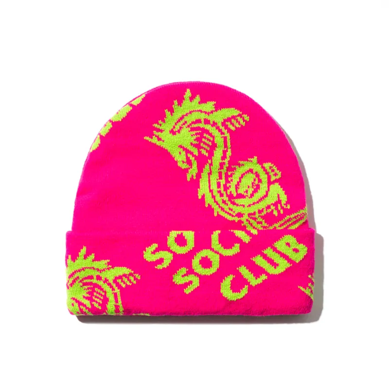 Garden Grove Pink Knit Cap sold by Anti Social Social Club