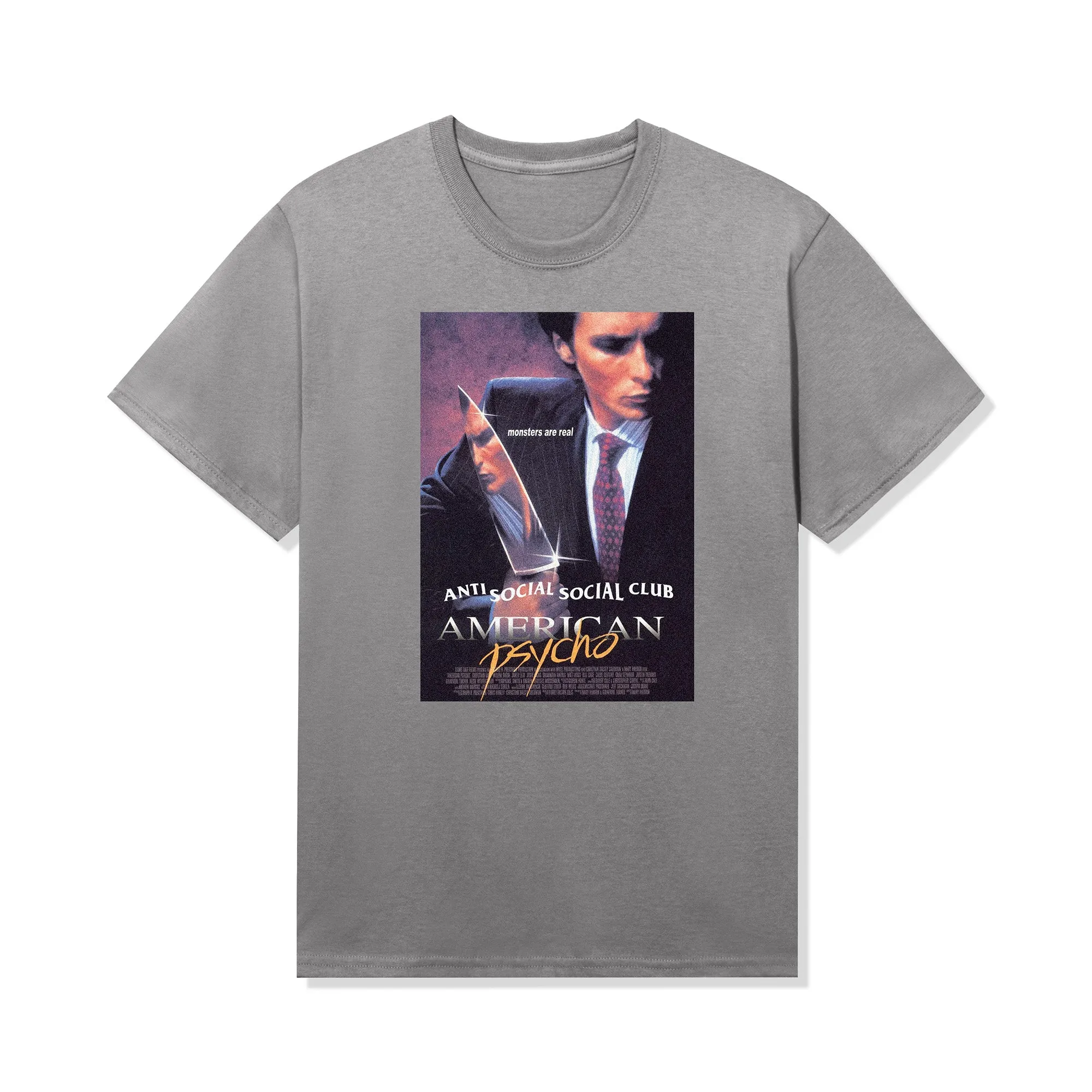 Psycho Monster Tee - Medium Grey sold by Anti Social Social Club