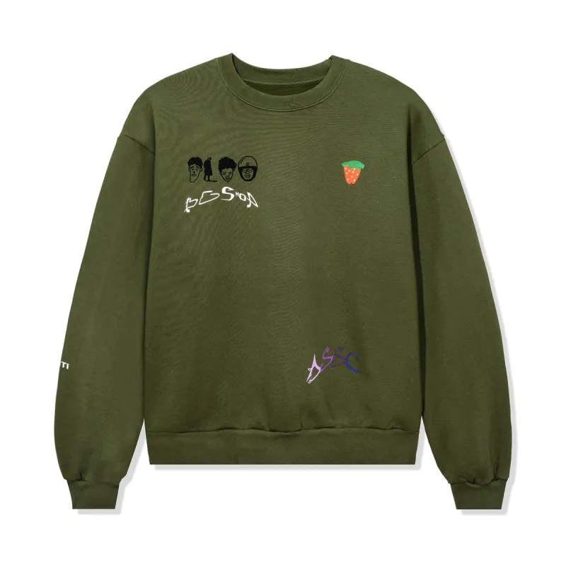 ASSC x Bryant Giles Crewneck - Olive sold by Anti Social Social Club