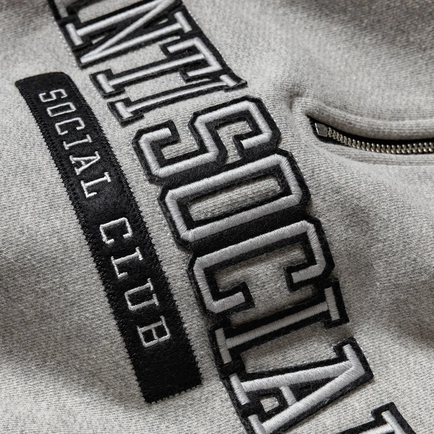 FELT THE SAME APPLIQUE QUARTER-ZIP sold by Anti Social Social Club product image thumbnail 3