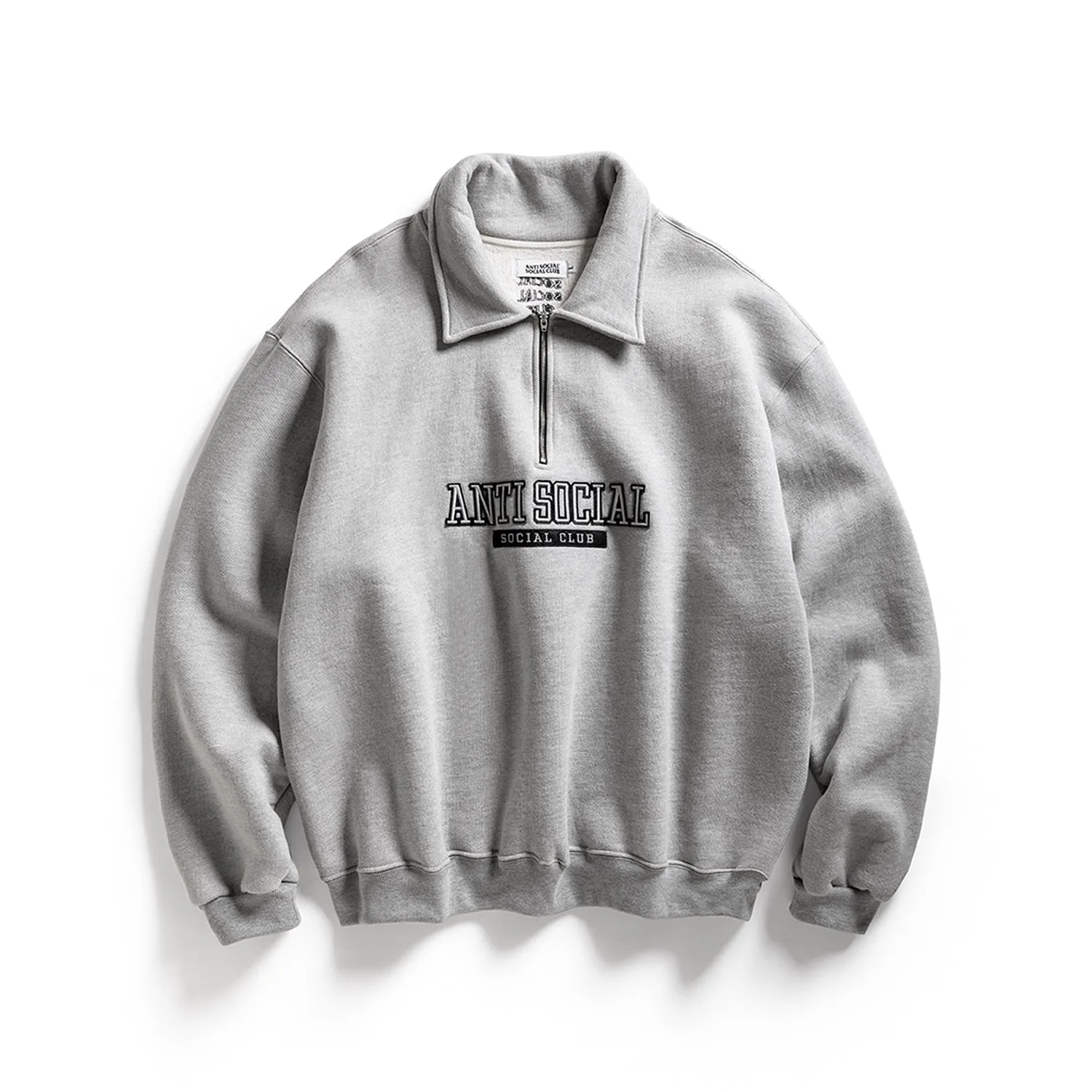 FELT THE SAME APPLIQUE QUARTER-ZIP sold by Anti Social Social Club