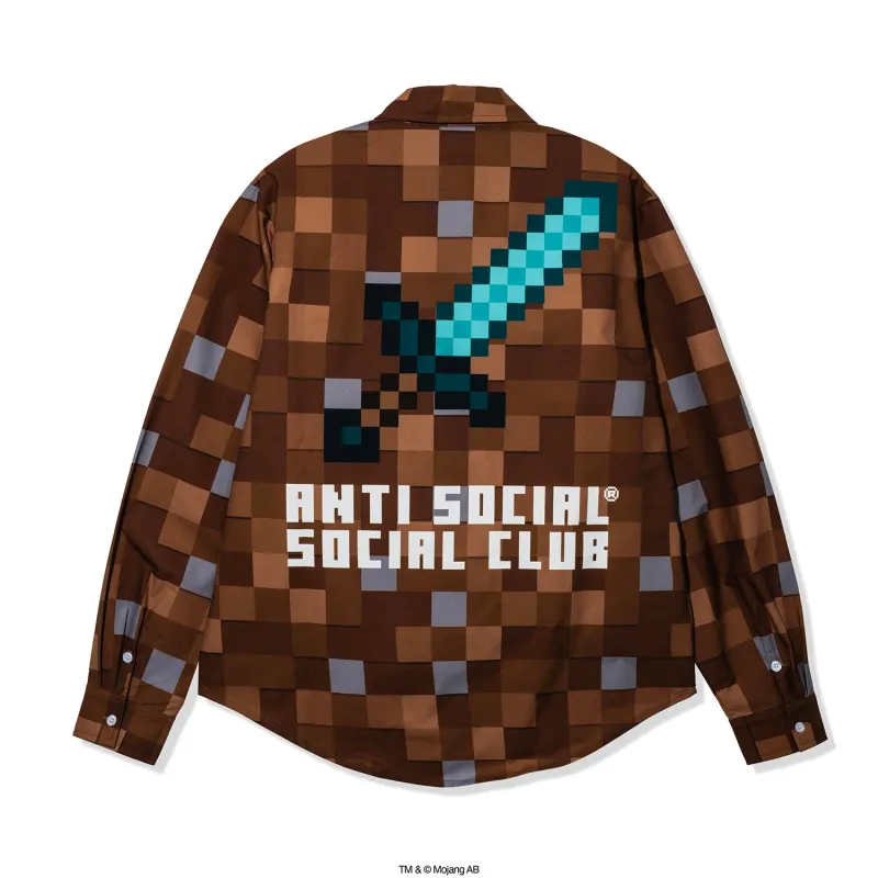 ASSC x Minecraft Pixel Plaid Button Down sold by Anti Social Social Club