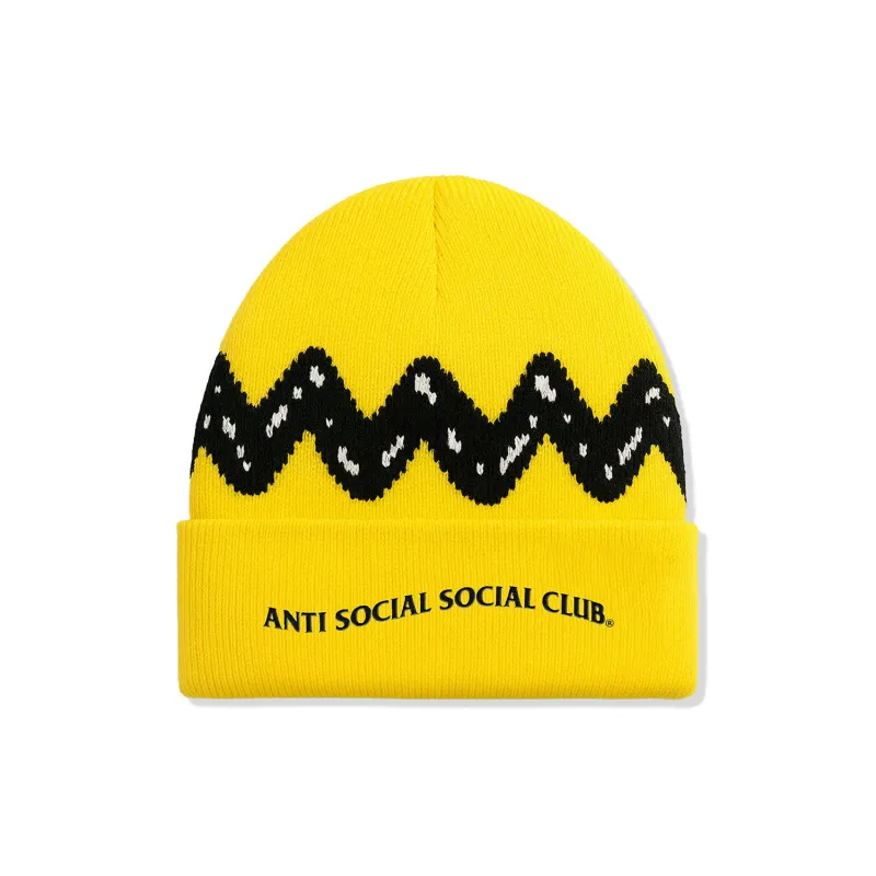 ASSC x Peanuts Zig Zag Fold Beanie made by Anti Social Social Club