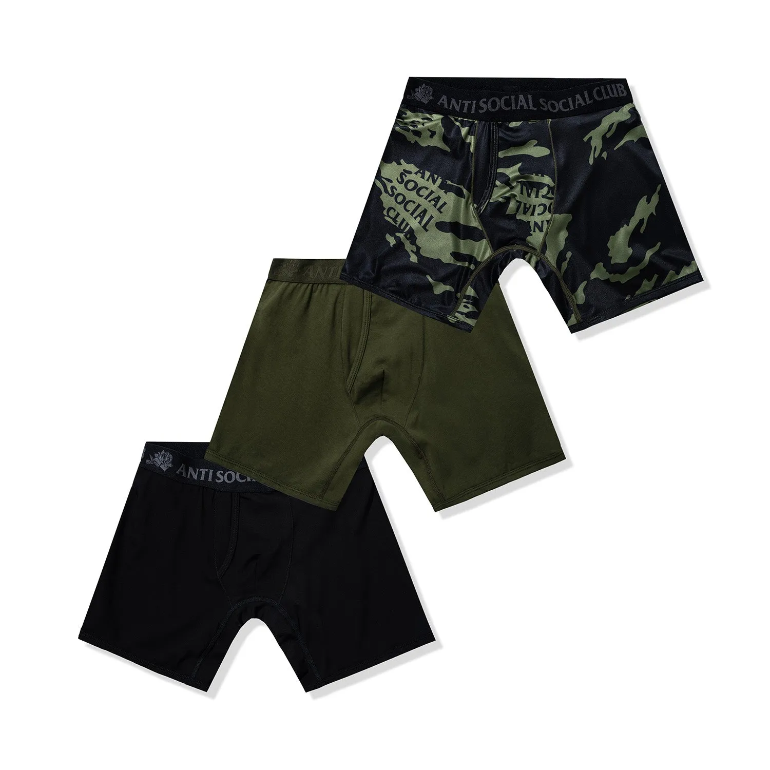 ASSC Jacquard Logo Boxer Briefs 3-Pack sold by Anti Social Social Club