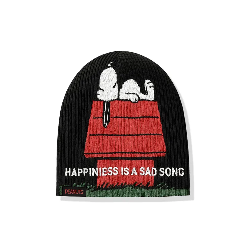 ASSC x Peanuts Happiness Is A Sad Song No Fold Beanie made by Anti Social Social Club